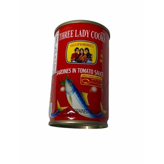 สามแม่ครัว ปลากระป๋อง ปลาซาร์ดีนในซอสมะเขือเทศ THREE LADY COOKS SARDINES IN TOMATO SAUCE 155g 1 กระป๋อง ราคาพิเศษ