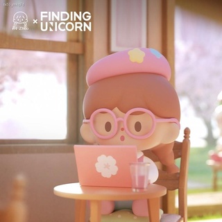 (สปอตสินค้า)♠☞Zhuo Dawang Cherry Blossom Coffee Shop Series Blind Box Hand-run Shop Azhuo Gift ตุ๊กตาสาวน่ารัก Trendy Pl