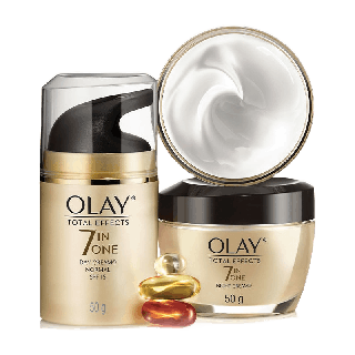 [แพ็คคู่] Olay Total Effects 7 in 1 Day + Night Cream ครีมลดเลือนริ้วรอย ฝ้า จุดด่างดำ