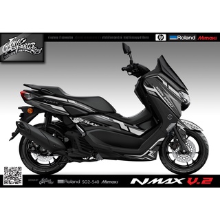 สติ๊กเกอร์แต่งลายรถ Yamaha Nmax V.2 ลาย Racing Sport V.2