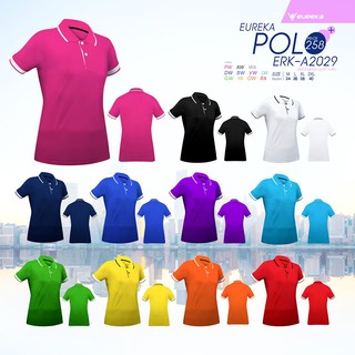 NEW A2029 EUREKA POLO Basic (Women) เสื้อโปโล หญิง ทรงเข้ารูป ยูเรก้า ไม่มีกระเป๋า ใส่ได้ทุกโอกาส