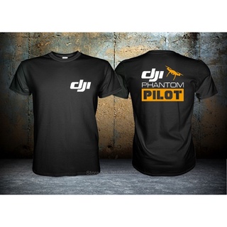 เสื้อยืด ผ้าฝ้าย 100% พิมพ์ลาย Dji Phantom Pilot คุณภาพดี สําหรับผู้ชาย