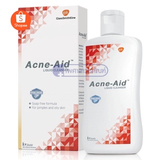 Acne-Aid Liquid Cleanser แอคเน่-เอด ลิควิด คลีนเซอร์ 100 ml Acne Aid สีแดง