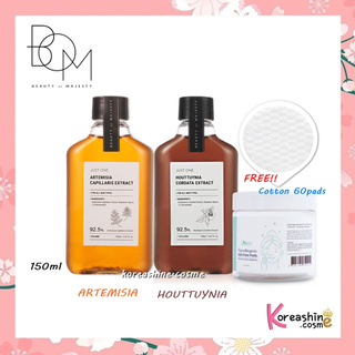 #ฉลากไทย(พร้อมส่ง/ของแท้) B.O.M JUST ONE Houttuynia Cordata/ Artemisia Capillaris Extract 150ml ฟรี! Luisy Cotton 60Pads