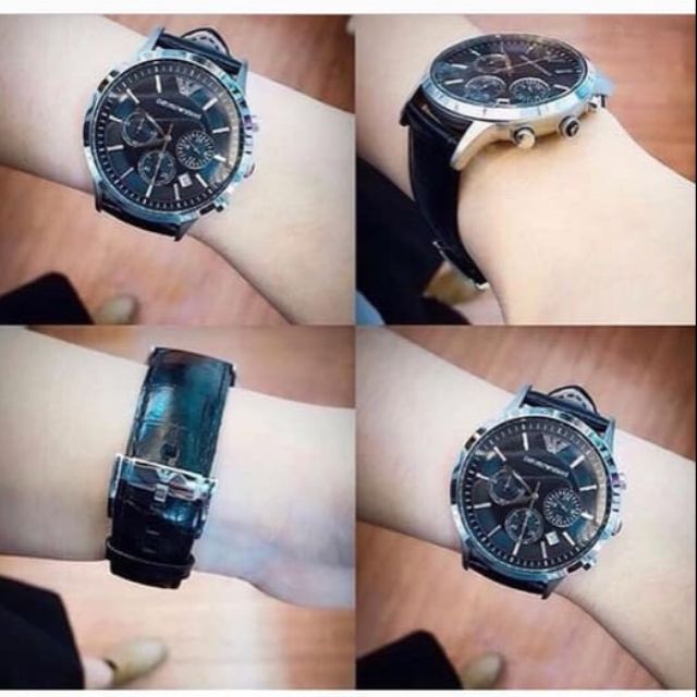 นาฬิกา​ Emporio​ Armani​ classic​ leather​ watch​  อุปกรณ์ครบพร้อมกล่อง​ สภาพดี​ ใส่ไม่กี่ครั้ง