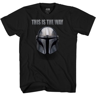 เสื้อยืดสุดยอดไฟ เสื้อยืดลำลอง Star Wars The Mandalorian This Is The Way T-Shirt Round neck T-shirt คนดัง