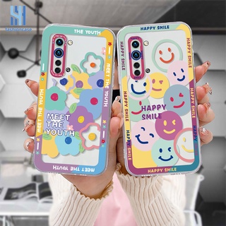 ายดอกไม้ เคส For Realme C21Y C31 C35 C11 2021 C15 C21 C25 C20 C3 C12 C2 C25S 5 5S 5i C17 7i C1 C25Y C2 C3i 6i C20A realme Narzo 20 10 10A 20A 30A หน้ายิ้ม แฟชั่น บบใส กันแตก ล นิ่ม แใหม่ เคสโทรศัพท์มือถือ