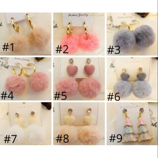 ✅พร้อมส่ง!!!✅ ต่างหู น่ารักๆ ราคาถูก ต่างหูเกาหลี ต่างหูแฟชั่น ต่างหูห่วง ต่างหูขน ยูนิคอร์น