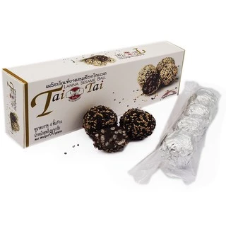 ขนมงา ผสมช็อคโกแลต (ตราไทไทแบรนด์) Lanna Sesame Ball ขนมธัญพืช,ดาร์คช็อคโกแลต lowsugar