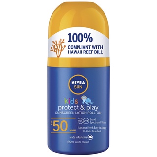 EXP11/25 พร้อมส่ง🇦🇺แท้100% Nivea Sun SPF50+ Kids Roll-On 65ml กันแดดเด็กแบบลูกกลิ้งใช้ง่าย โรลออนกันแดดสำหรับเด็ก Nivia