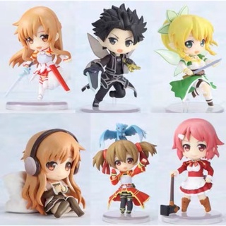 เซ็ต 6 โมเดล Sword Art Online figure SAO Kirito Asuna Celikalifa ซอร์ดอาร์ตออนไลน์ อาสึนะ คิริโตะ model