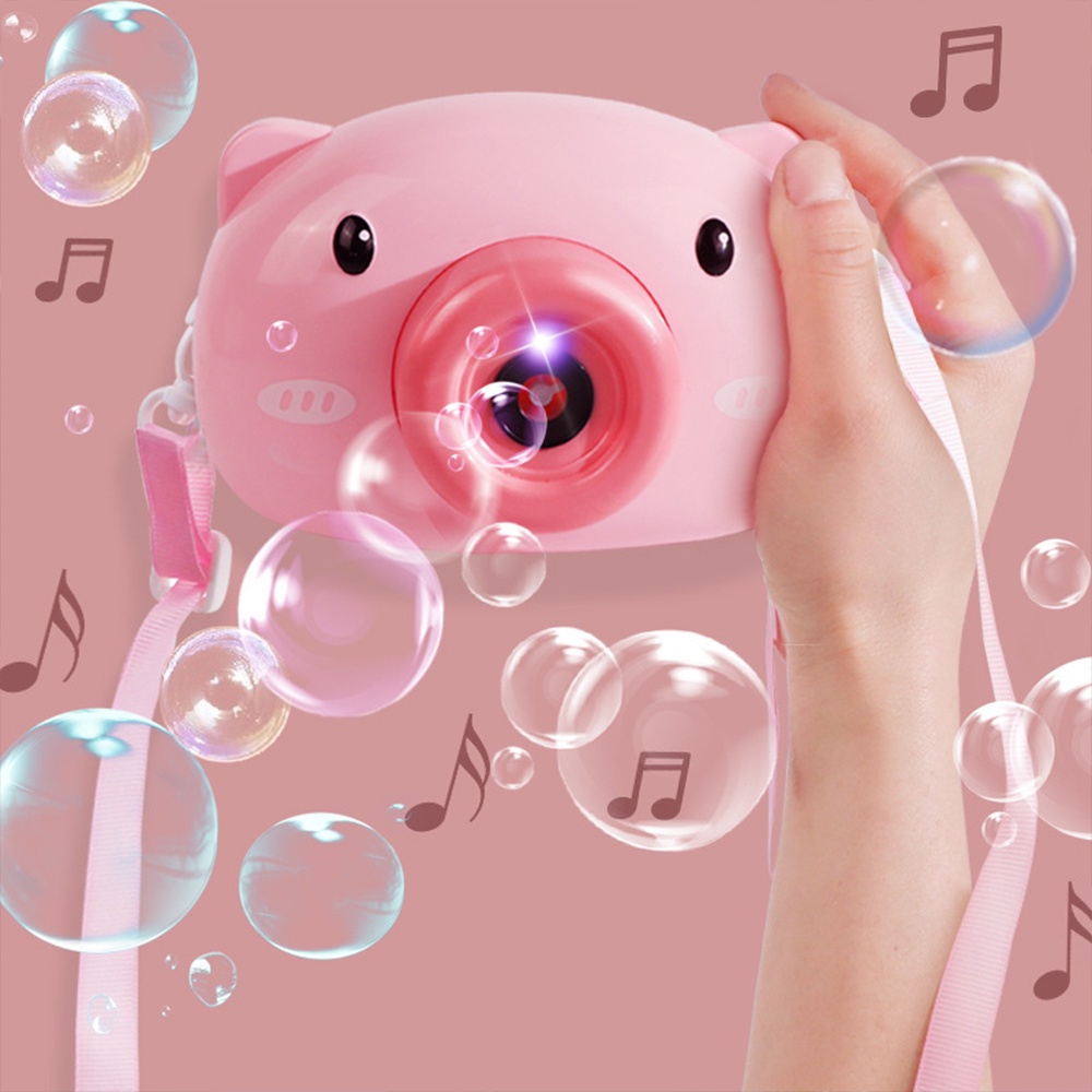 หมูฟอง ที่เป่าฟองสบู่ เครื่องเป่าฟองสบู่ลายหมู ฟองสบู่หมู กล้อง Bubble Camera รูปน้องหมูC01