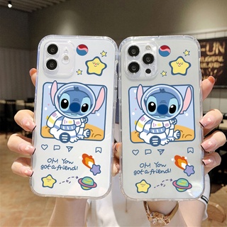 เคสiPhone11 ความกดอากาศ โปร่งใส โทรศัพท์เลนส์ป้องกันแขน เคสโทรศัพท์มือถือ ซิลิโคนนุ่ม ใส ขอบตรง ลายการ์ตูนดิสนีย์ สติตช์น่ารัก สําหรับ เคสไอโฟน11 โทรศัพท์ 6s 7 8 plus 11 เคสไอโฟน 13 เคสไอโฟน 12 pro 14 max mini เคสไอโฟน7พลัส xs XR iPhone case เคสโทรศัพท์