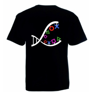 เสื้อทหาร - Ps Dna Ps3 Ps4 Psvita เกมคอนโซลทีบุคลิกภาพผ้าฝ้ายนุ่มหลวมเสื้อยืด