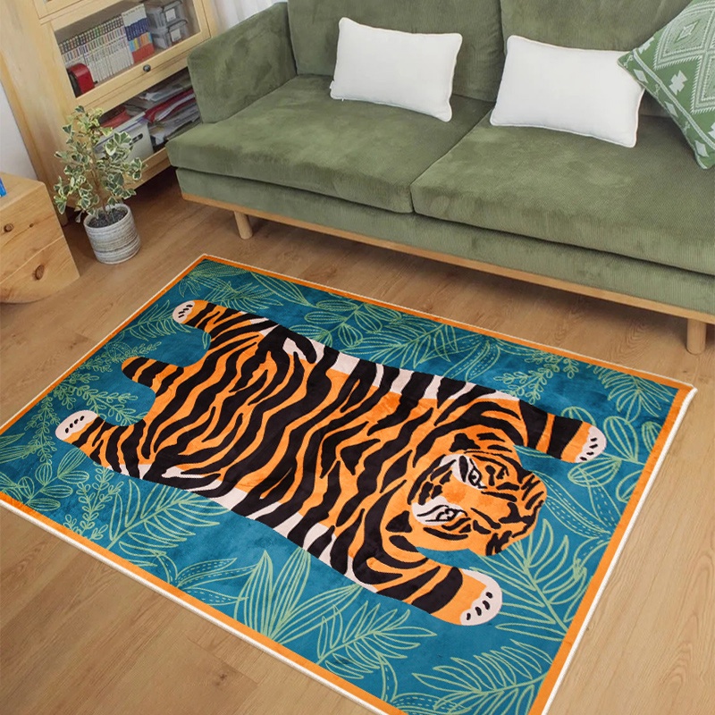 พร้อมส่ง พรมห้องนั่งเล่น140*200cm พรมขนาดใหญ่ ลายการ์ตูน พรมบ้านเรียบง่าย พรมโต๊ะกาแฟ พรมห้องนอน