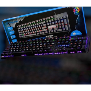 Razeak RK-X16 คีย์บอร์ดสำหรับเกม Hunter Semi Blue Switch Mechanical Gaming