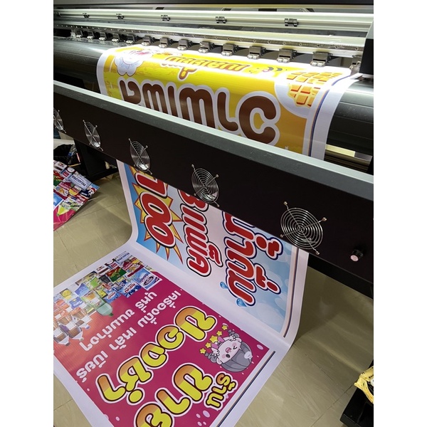 ป้ายไวนิลขนาด 500*120 ซม พร้อมพับขอบตอกตาไก่ด้านเดียว
