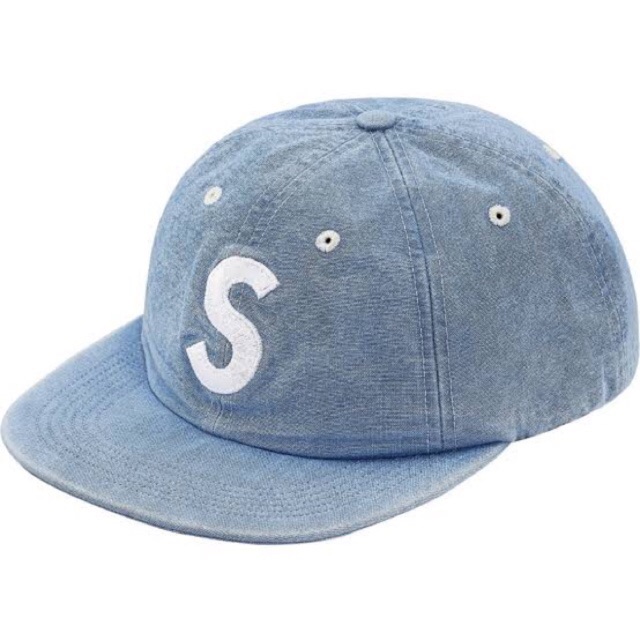 หมวก Supreme (สียีนส์) ss18 logo S