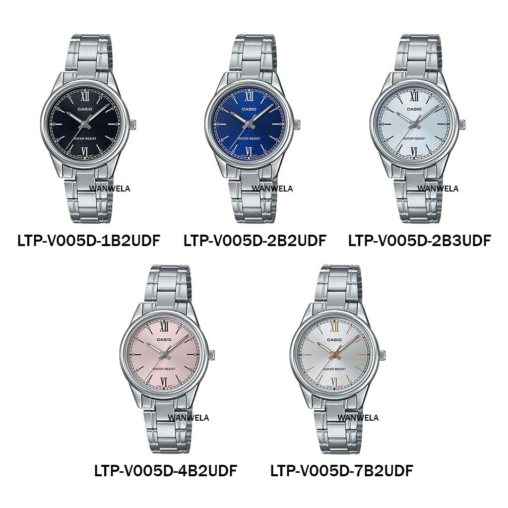 [ใส่โค้ดลดเพิ่ม]ของแท้ นาฬิกาข้อมือ Casio ผู้หญิง รุ่น LTP-V005 สายสแตนเลส