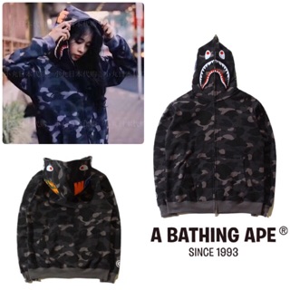 ลด XXL พร้อมส่ง BAPE 2018SS Classic Dark Gray Camo Shawl sweater