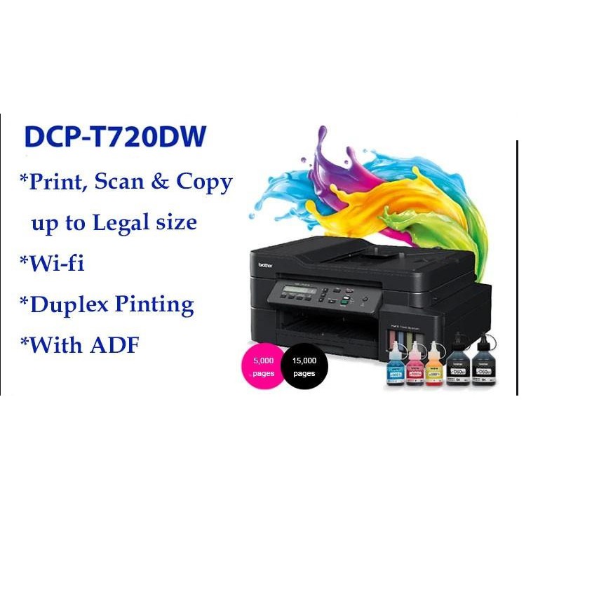 Brother DCP-T720DW Ink Tank Printer บาร์เทอร์ DCP-T720DW เครื่องพิมพ์ ...
