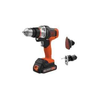 Black & Decker สว่านกระแทกไร้สายแบบเปลี่ยนหัวได้ 18 โวลต์ รุ่น EVO185B1-B1