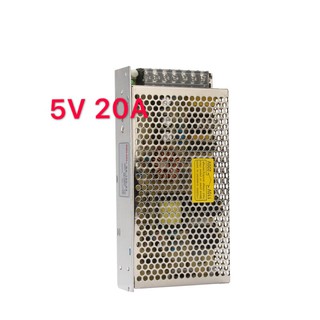 Switching Power Supply สวิตชิ่งเพาเวอร์ซัพพลาย 5V 20A 100W (สีเงิน)