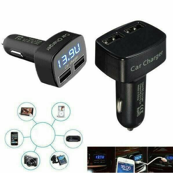 4 in 1 Car Charger Volt Ampere Temperature 4 in 1 Car charger