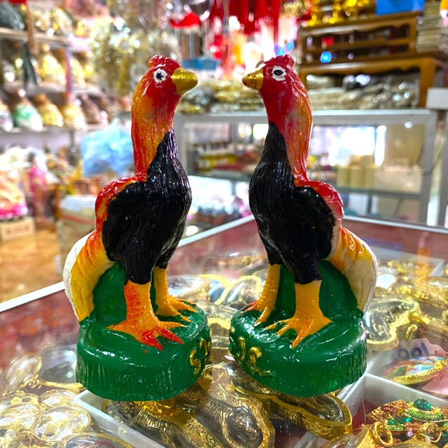 ไก่แก้บน(คู่) ไก่แก้บน ไก่เรซิ่น ไก่โต้ง ไก่ชน (1คู่ 2ตัว)