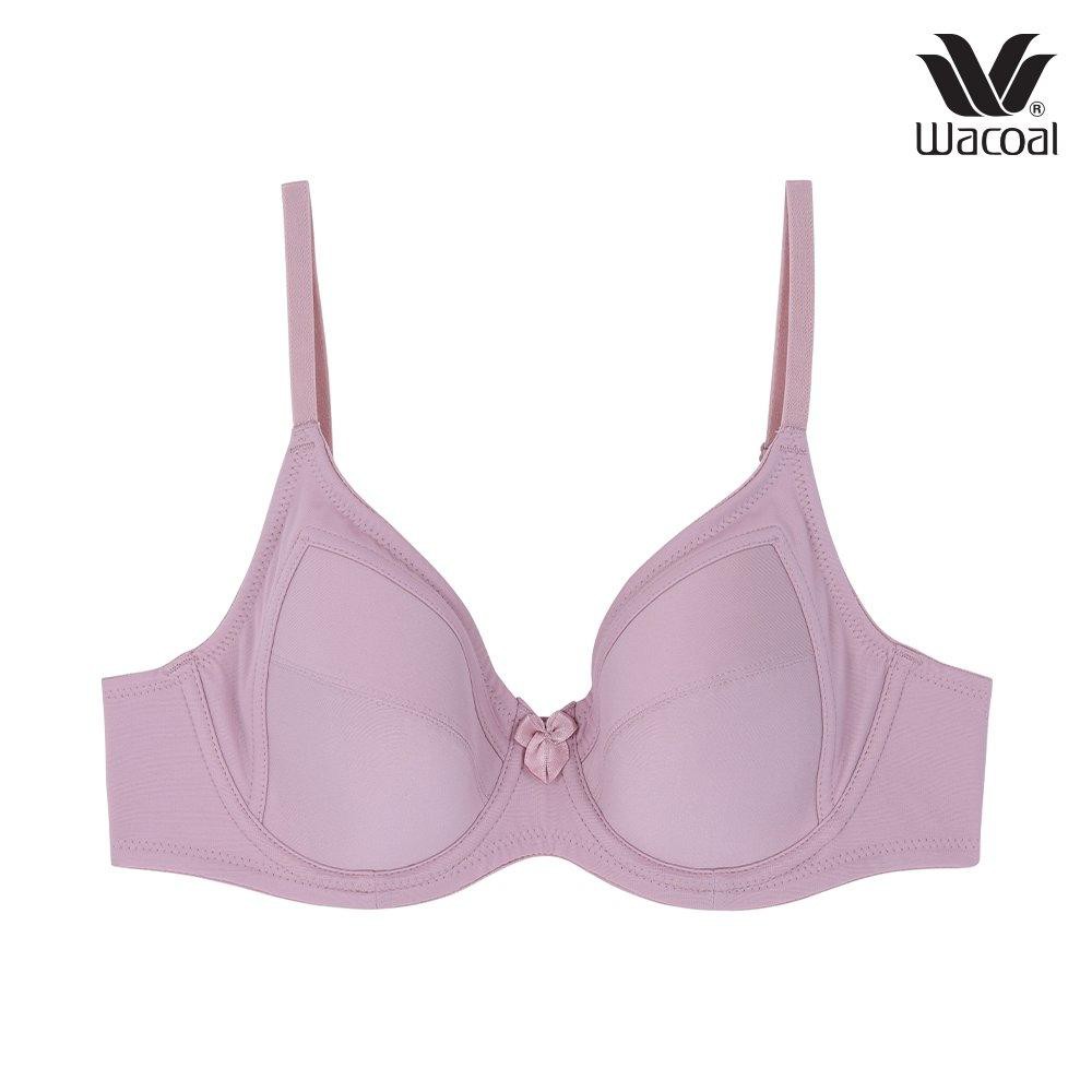 ชุดชั้นใน Wacoal Basic Bra สีม่วง (LV) รุ่น WB9917 มีโครง เสริมฟองน้ำบาง ยกทรง 4/5 cup เก็บเต้า เต้า
