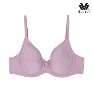 ชุดชั้นใน Wacoal Basic Bra สีม่วง (LV) รุ่น WB9917 มีโครง เสริมฟองน้ำบาง ยกทรง 4/5 cup เก็บเต้า เต้าเรียบ เสื้อใน วาโก้