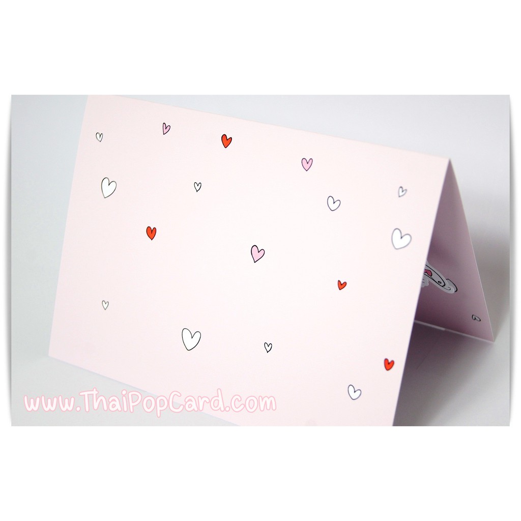 การ์ดป๊อปอัพ แมว Happy Love 2 V07.