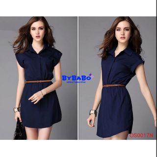 เดรสเสื้อเชิ้ตสีน้ำเงิน
Navy Shirt Dress