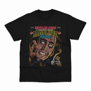 เสื้อยืด พิมพ์ลายภาพยนตร์ Nicholas Cage The Unbearable Weight of Mive Talent สไตล์วินเทจ สําหรับผู้ชายSize S-5XL