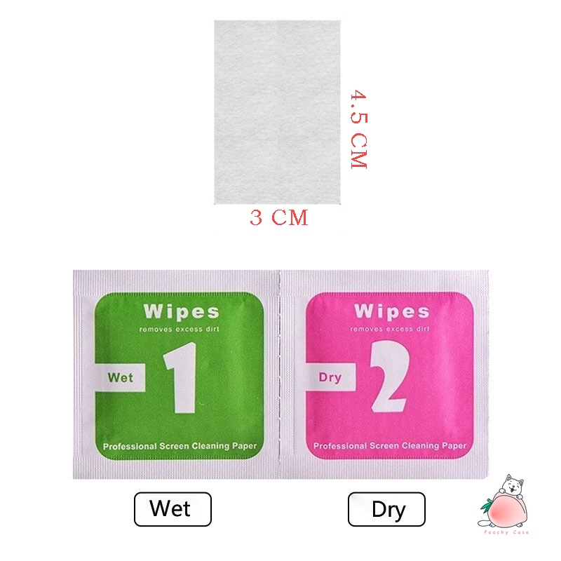 10PC Dry Wet Wipes Dust Absorber Sticker Cleaning Cloth for Mobile Phone Screen Glasses Camera Lens LCD Screens Dust Removal Paper