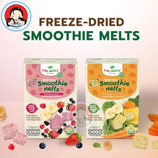 Baby Natura ขนมสมูทตี้ ฟรีซดราย Freeze-Dried Smoothie Melts สำหรับเด็กอายุ 6 เดือน+