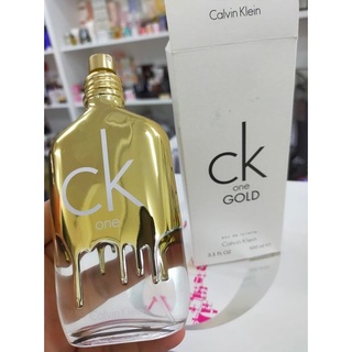 ของแท้ น้ำหอม กล่อง TESTER ใหม่ CK One gold ck gold 100ml. EDT UNISEX กลิ่นยูนิเซ็ก ใช้ได้ทุกเพศ เป็น Energetic Freshess