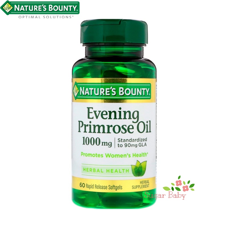 Nature's Bounty Evening Primrose Oil 1,000 mg 60 Rapid Release Softgels น้ำมันอีฟนิ่งพริมโรส 1000 มิลลกรัม 60 เม็ด