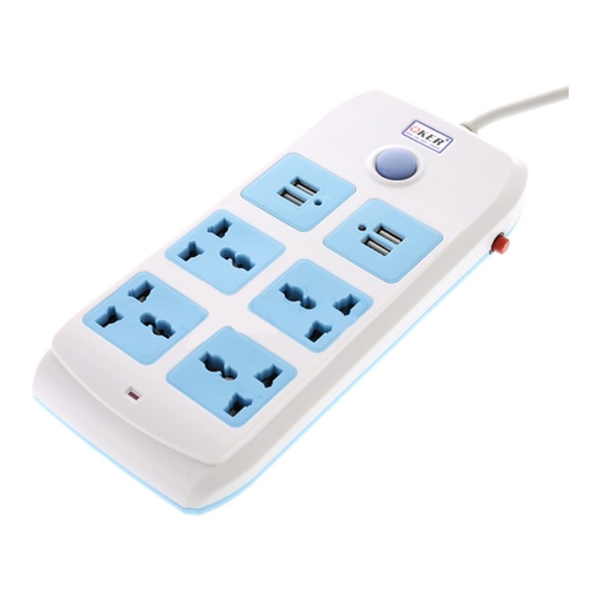 OKER POWER BAR 966 5M 4ช่อง (Blue)