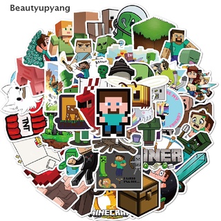 [Beautyupyang] สติกเกอร์ ลายการ์ตูน Minecraft กันน้ํา สําหรับติดตกแต่งแล็ปท็อป สเก็ตบอร์ด 50 ชิ้น