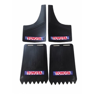 พลาสติกบังโคลน Toyota หน้า หลัง (4 ชิ้น) เป็นพลาสติก PVC ตัวหนังสือเป็นสติกเกอร์ติด