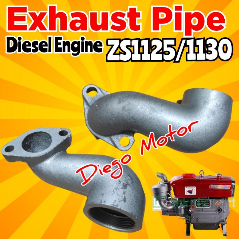 MESIN S1125 S1130 ท่อไอเสีย Ejos Elbo ดีเซลเครื่องยนต์ไอเสีย 30HP Dongfeng Tian Li FengTian Paus ฯลฯ