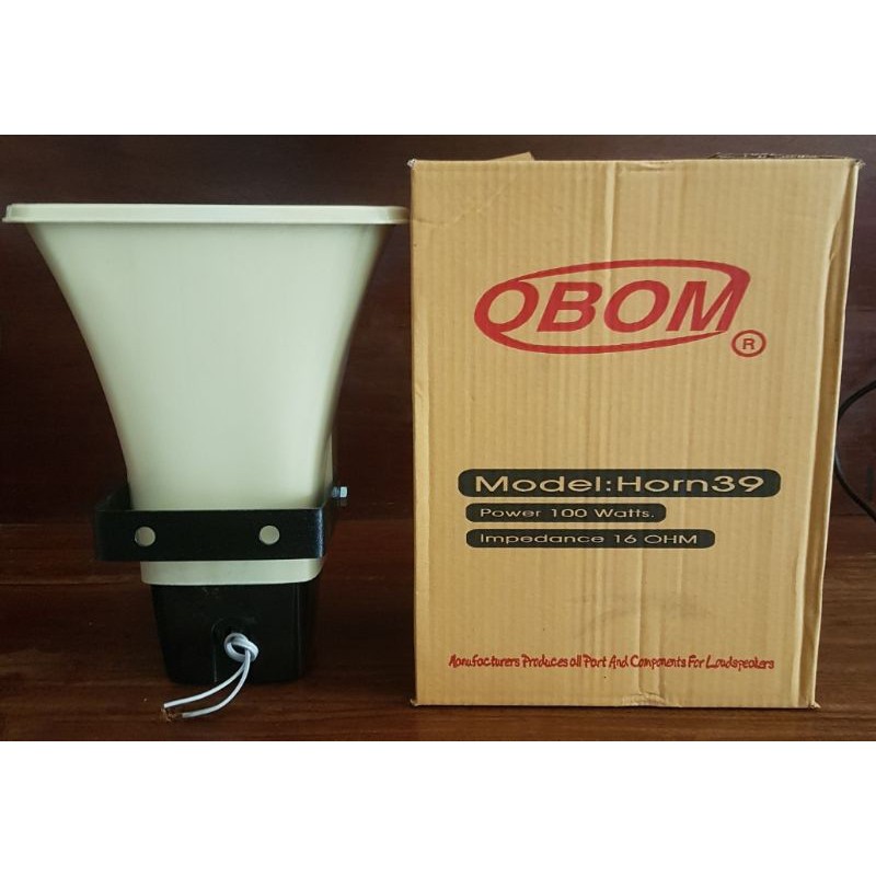 ลำโพงฮอร์น ปากฮอร์น ลำโพงประกาศ  ,รถแห่ ,ติดรถขายของ OBOM HORN39 100W HORN 39จำนวน 1 ตัว ของใหม่ ของแท้ พร้อมส่ง