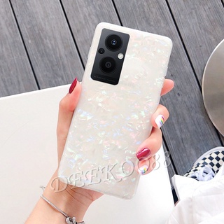 ใหม่ เคสโทรศัพท์มือถือ ลายเปลือกหอย ประดับกลิตเตอร์ สีขาว สีชมพู สําหรับ OPPO Reno7 Z Pro A96 A95 A76 A74 A16 4G 5G Reno 7 7Z 7Pro OPPOA96 OPPOA76 2022