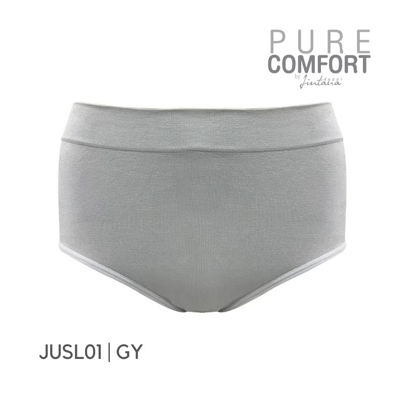 Jintana กางเกงชั้นใน จินตนา รุ่น Pure Comfort  รหัส JUSL01 สีเทา กางเกงในผ้าทอ ยืดหยุ่น นุ่ม กางเกงในใส่สบาย ไม่เข้าวิน