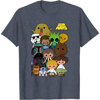 เสื้อยืด พิมพ์ลายการ์ตูน Star Wars น่ารัก สําหรับผู้ใหญ่