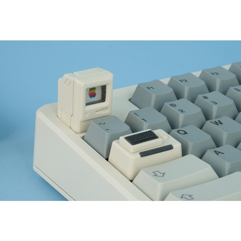 Macintosh Keycap คลาสสิกย้อนยุคสไตล์สร้างสรรค์บุคลิกภาพใบหน้าเปลี่ยนแป้นพิมพ์กลแสงส่ง keycap