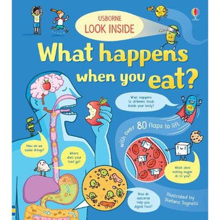 หนังสือความรู้ทั่วไปภาษาอังกฤษ Look inside What Happens When You Eat (Board book)