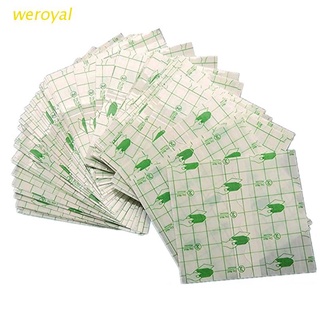 Weroyal เทปกาวพลาสเตอร์ หนัง PU แบบใส กันน้ํา ป้องกันอาการแพ้ สําหรับปิดแผล 50 ชิ้น ต่อล็อต