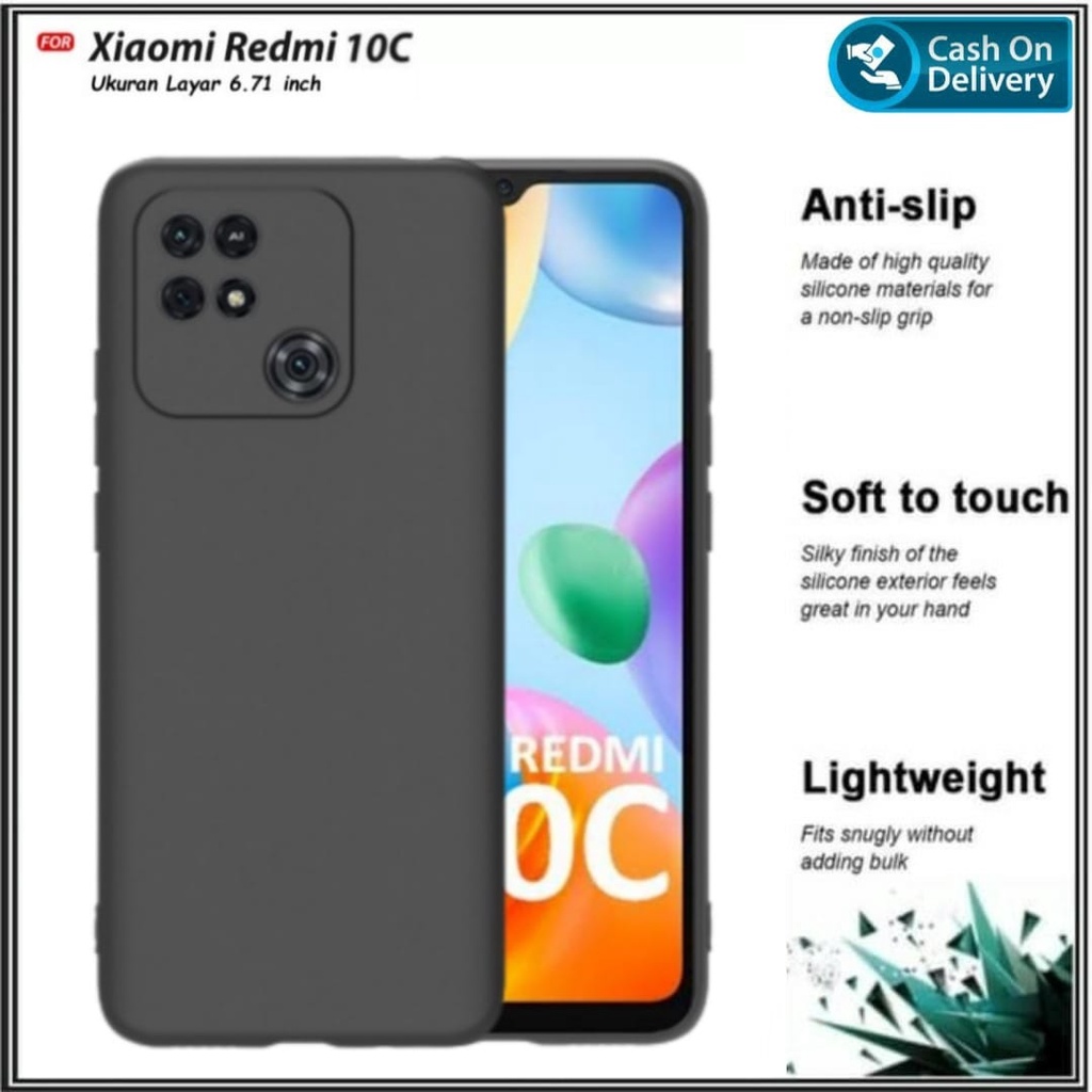 Riyanali_Shop Case Xiaomi Redmi 10C / 10A / 10 5G / 9 / 9C / 9A / 9T Soft Case Black Matte Casing Co